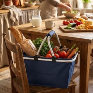 Shopping basket CHERYL navy blue
