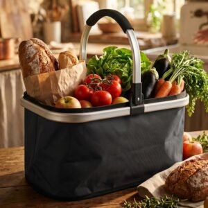 Shopping basket PATRICIO dark grey