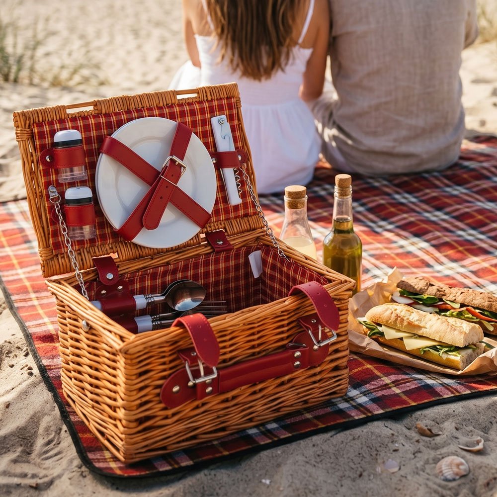 Picnic basket for 2 people SHARON brown