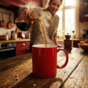 Ceramic mug 300 ml PAOLO red