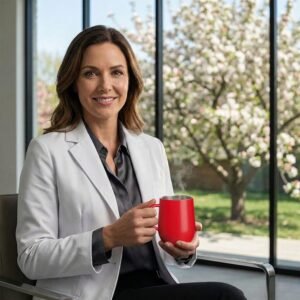 Thermal mug 300 ml JOHN red