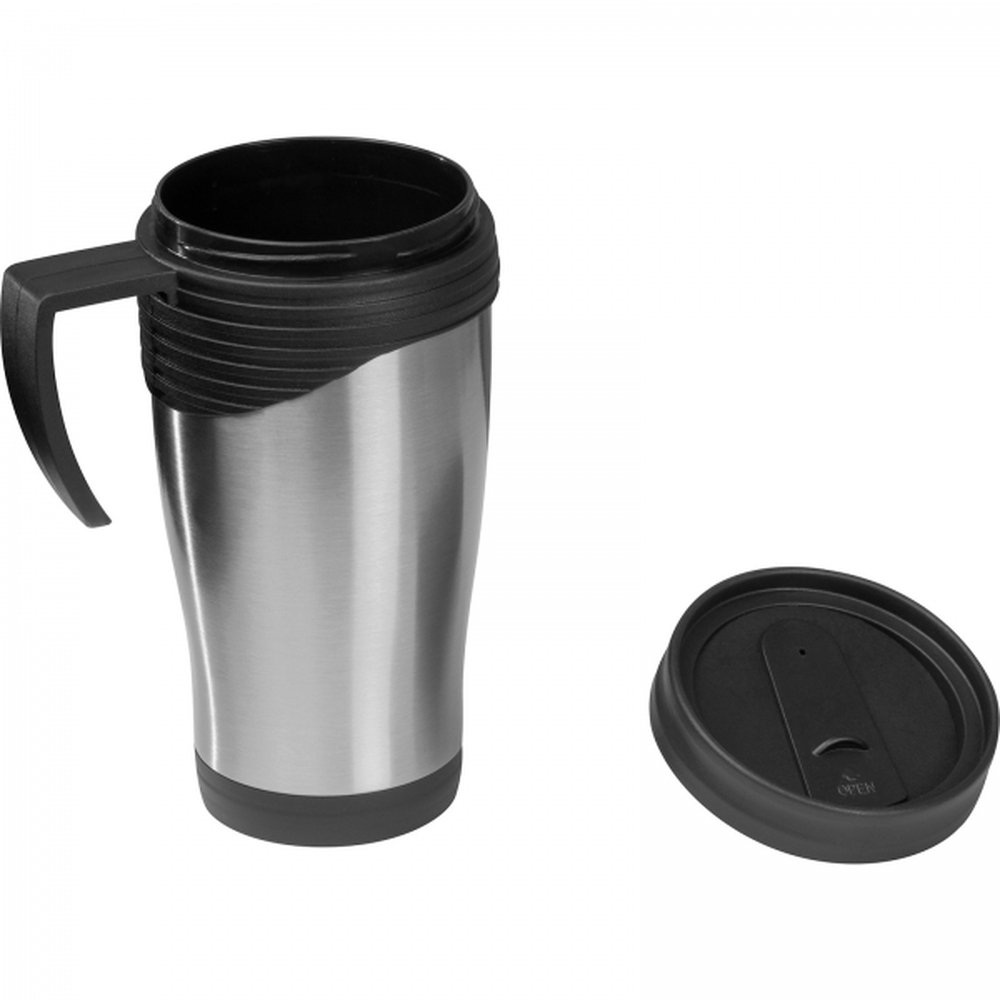 Thermal mug 400 ml PIERO grey - Image 3