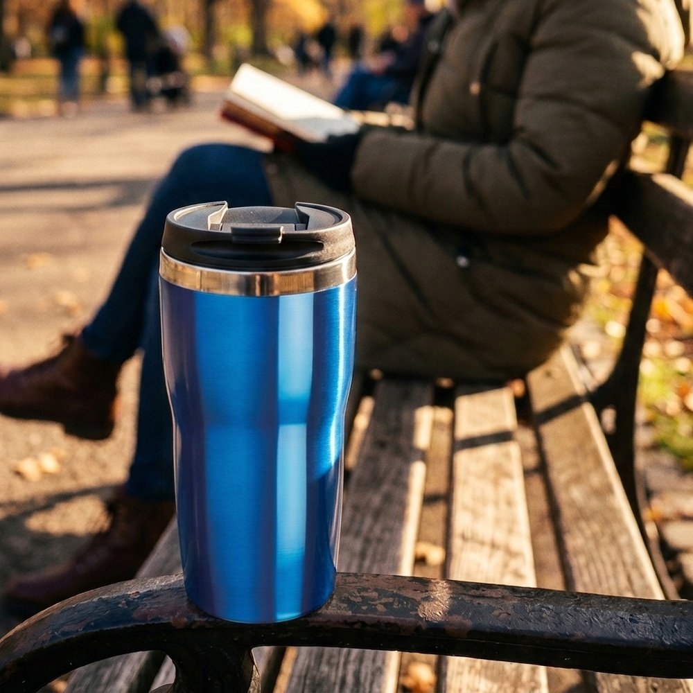 Thermal mug 400 ml ELEONORA blue