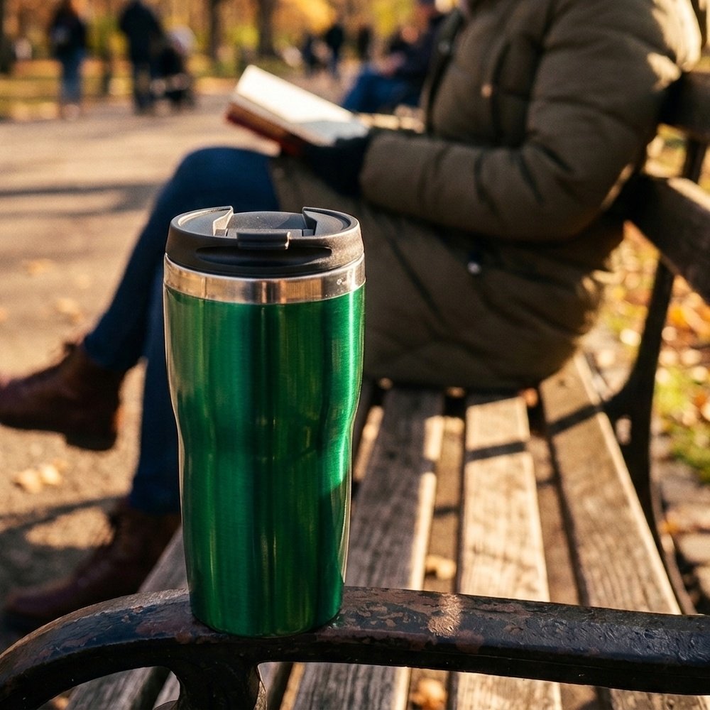 Thermal mug 400 ml ELEONORA green