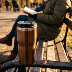 Thermal mug 400 ml ELEONORA gold