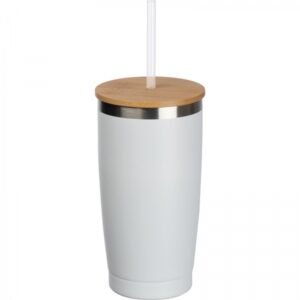 Thermal mug with straw 500 ml RODRIGO white