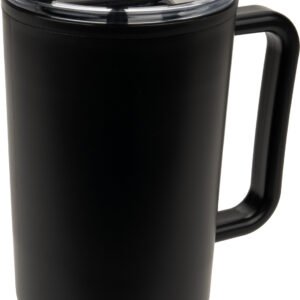 XXL mug with straw 1200 ml TEODORA black