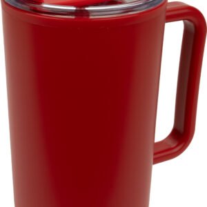 XXL mug with straw 1200 ml TEODORA red