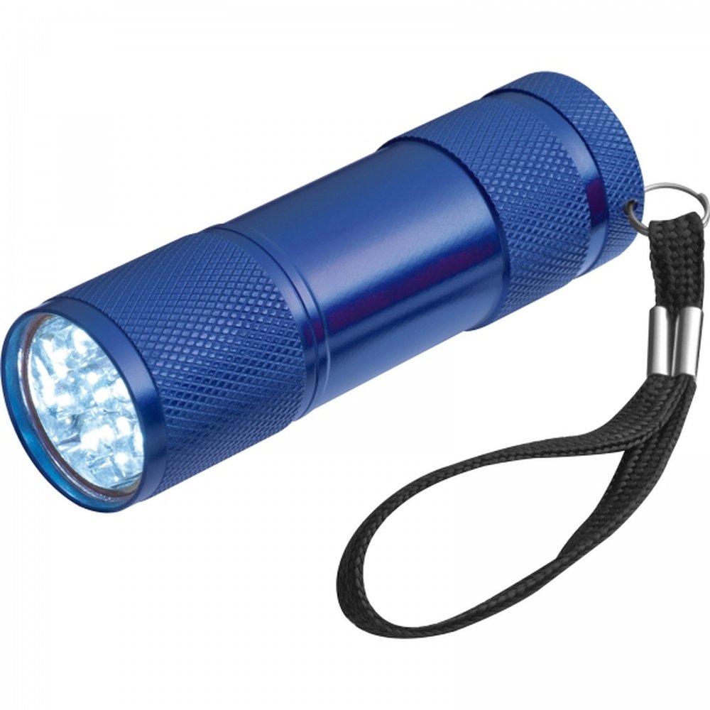 Metal flashlight 9 LED DUNCAN blue - Image 2