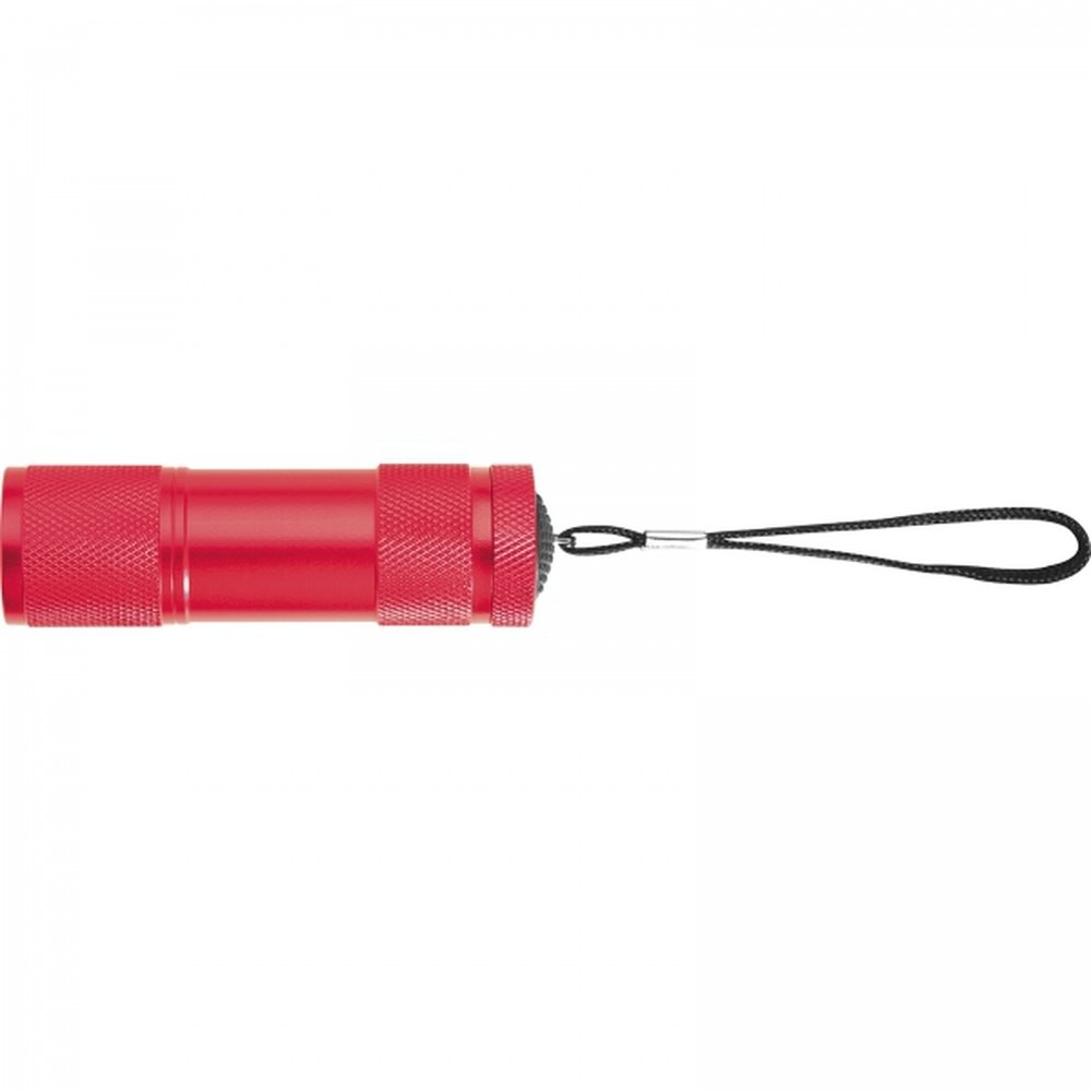 Metal flashlight 9 LED DUNCAN red - Image 4