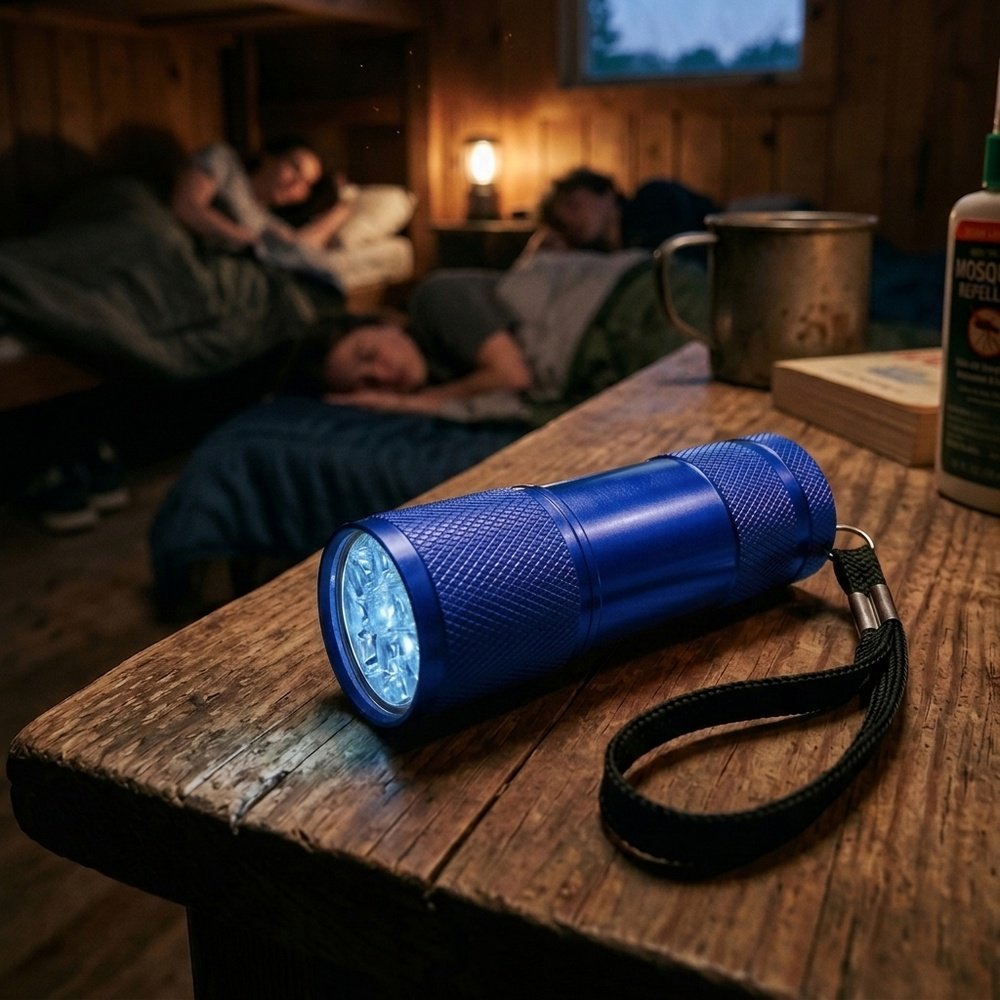 Metal flashlight 9 LED DUNCAN blue