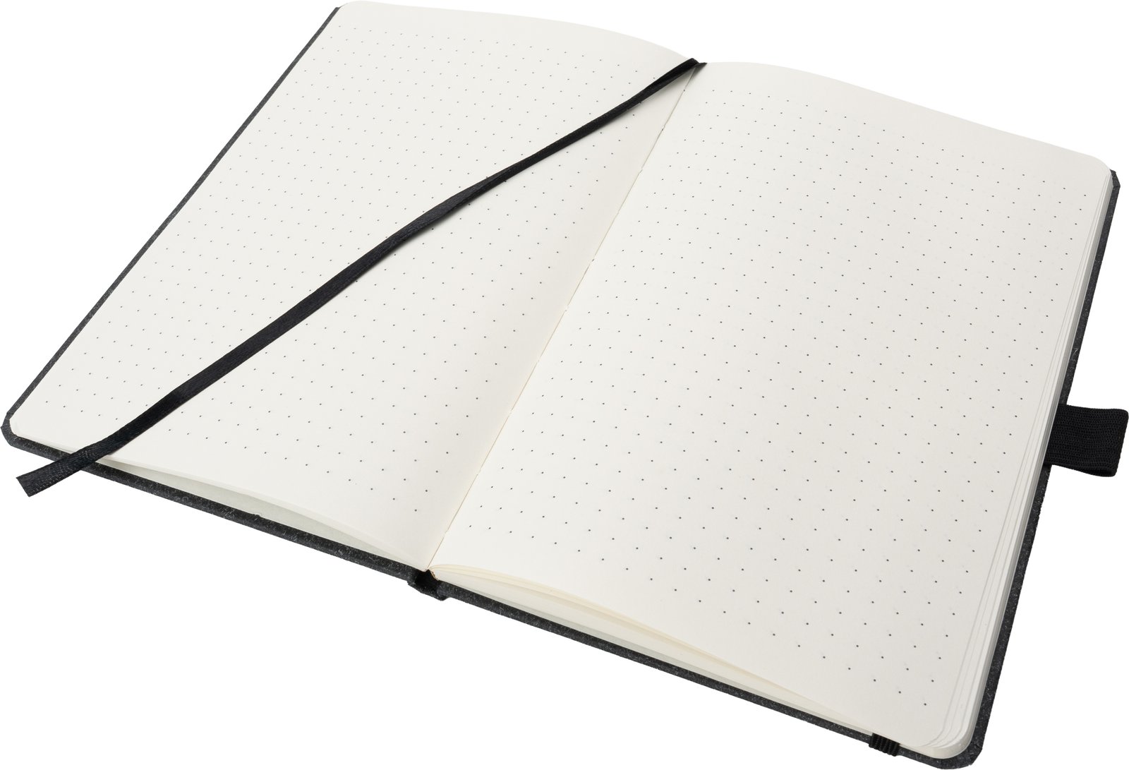 A5 dotted notebook made of recycled paper AGNESE black - Image 3