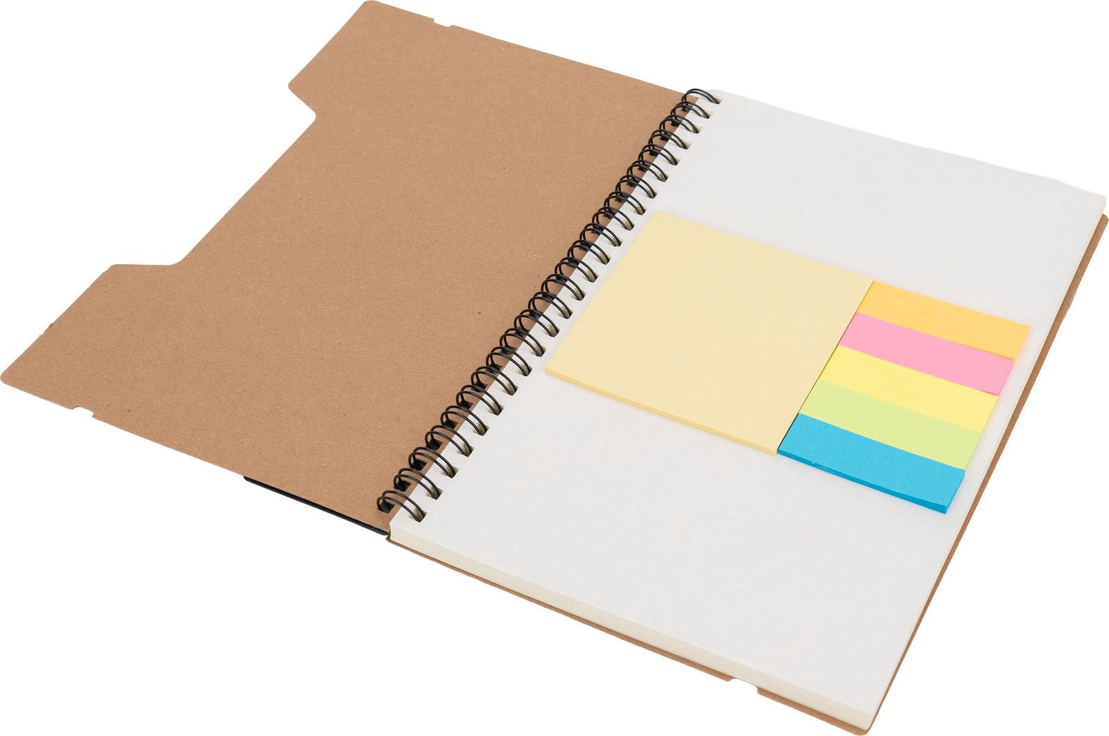 Notebook A5 dotted with sticky markers CATHARINA brown - Image 3