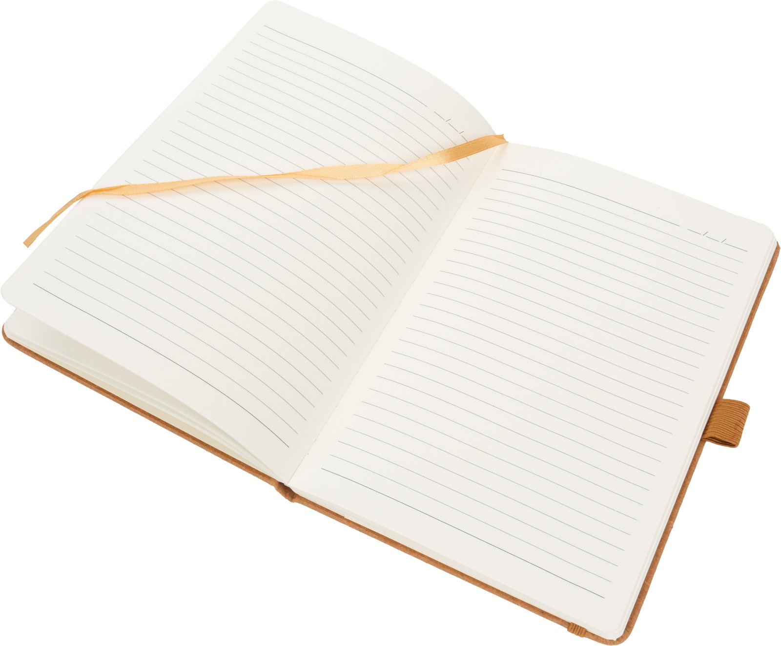 A5 lined notebook made of recycled leather TRACY brown - Image 3