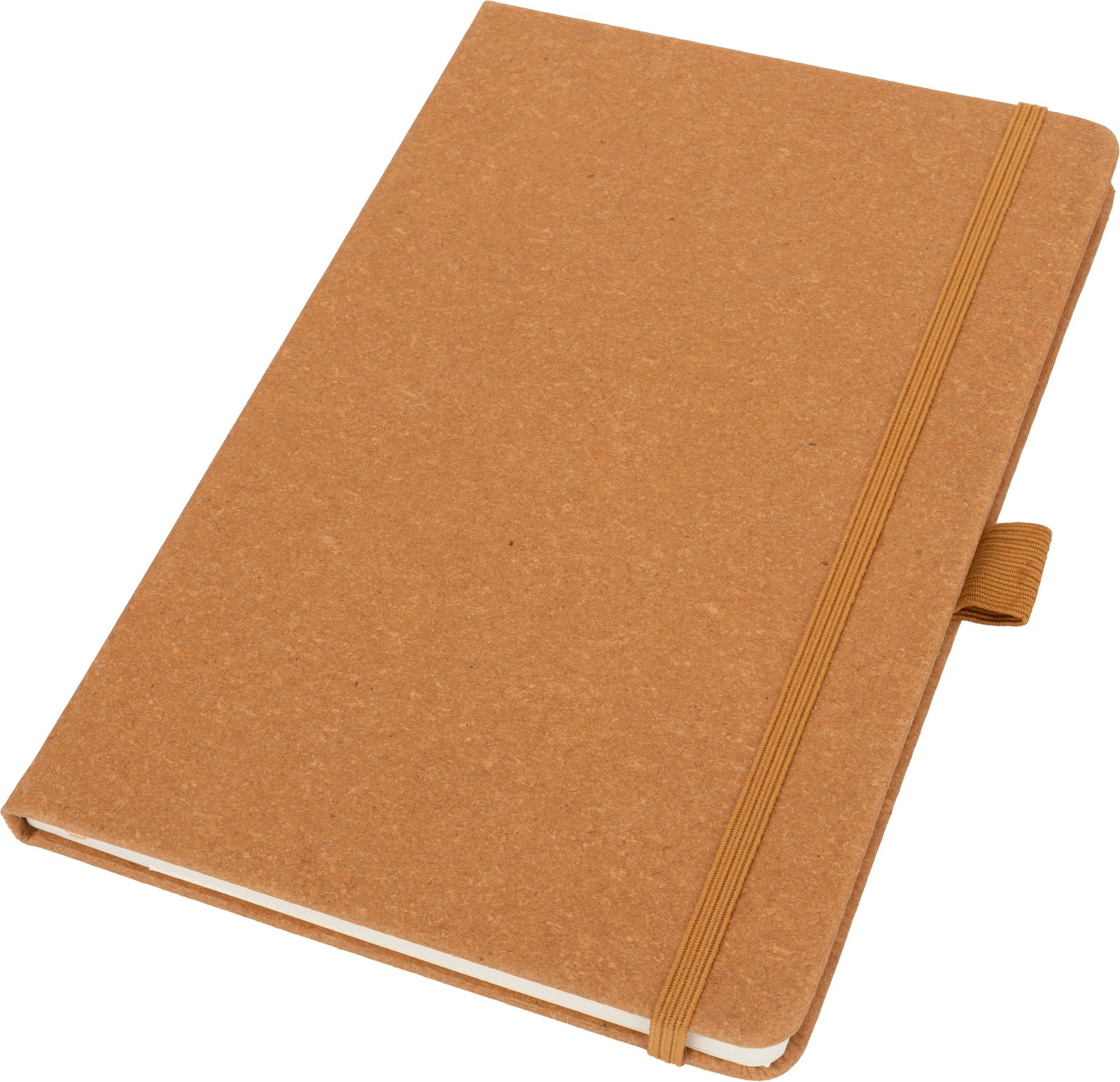 A5 lined notebook made of recycled leather TRACY brown - Image 2