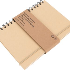 A5 lined notebook made of recycled paper ALINA beige