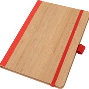 A5 lined notebook made of recycled polyester TEOFILO red