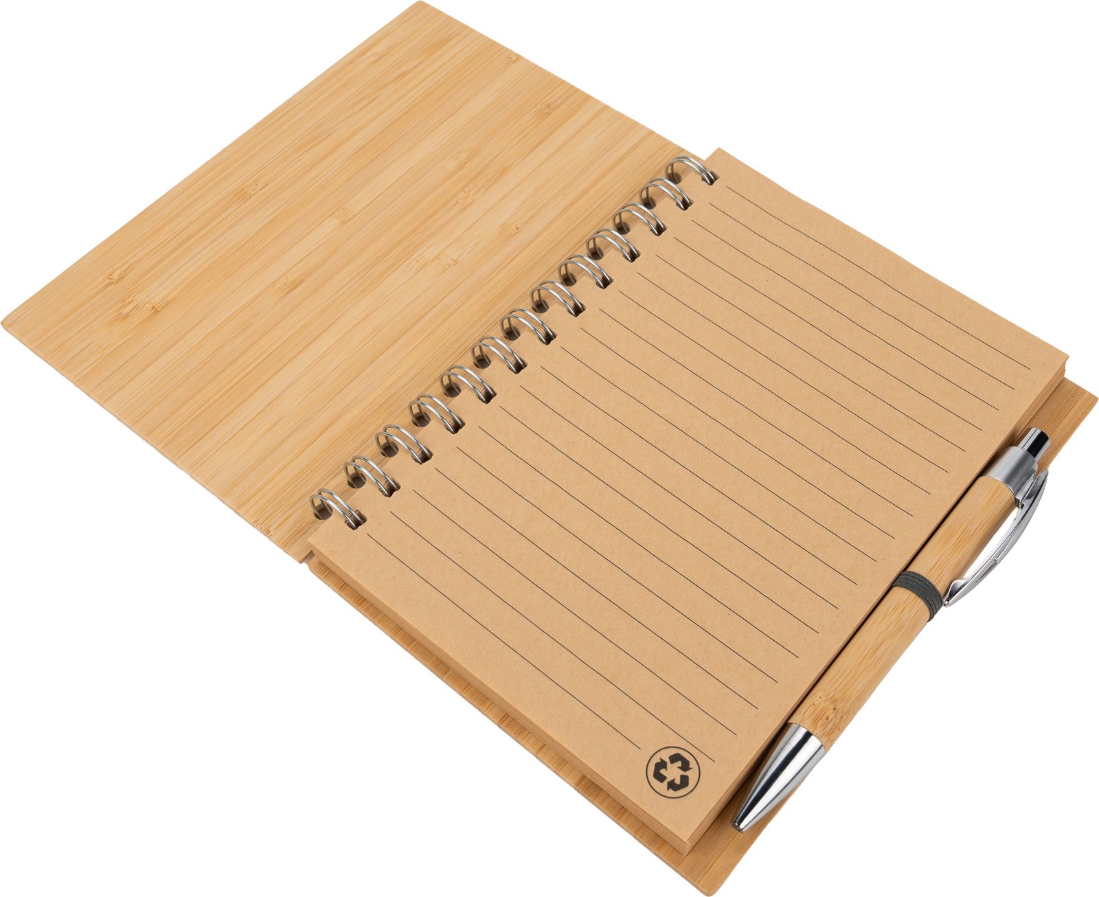 A5 Lined Notebook made of Recycled Paper FRANCESCA brown - Image 2