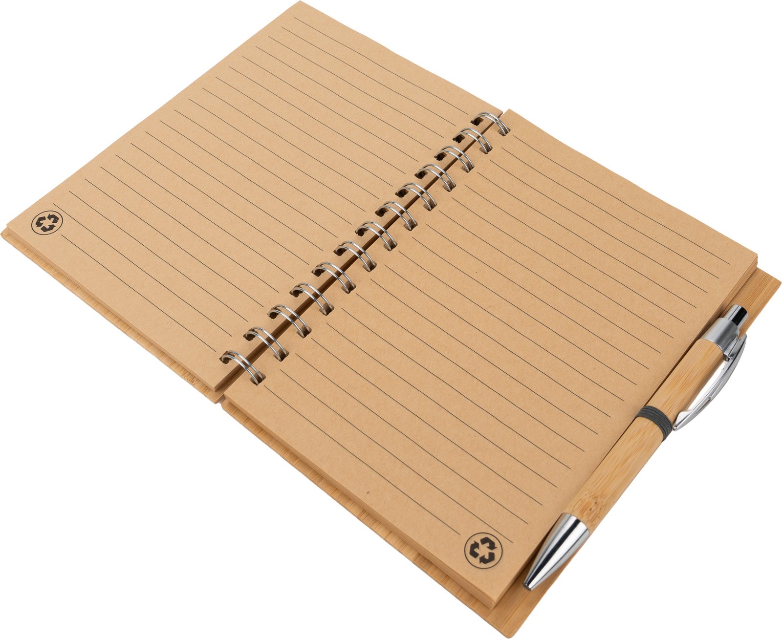 A5 Lined Notebook made of Recycled Paper FRANCESCA brown - Image 4