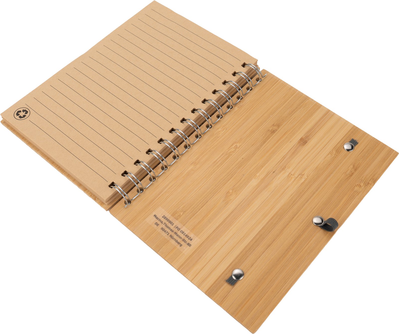 A5 Lined Notebook made of Recycled Paper FRANCESCA brown - Image 5