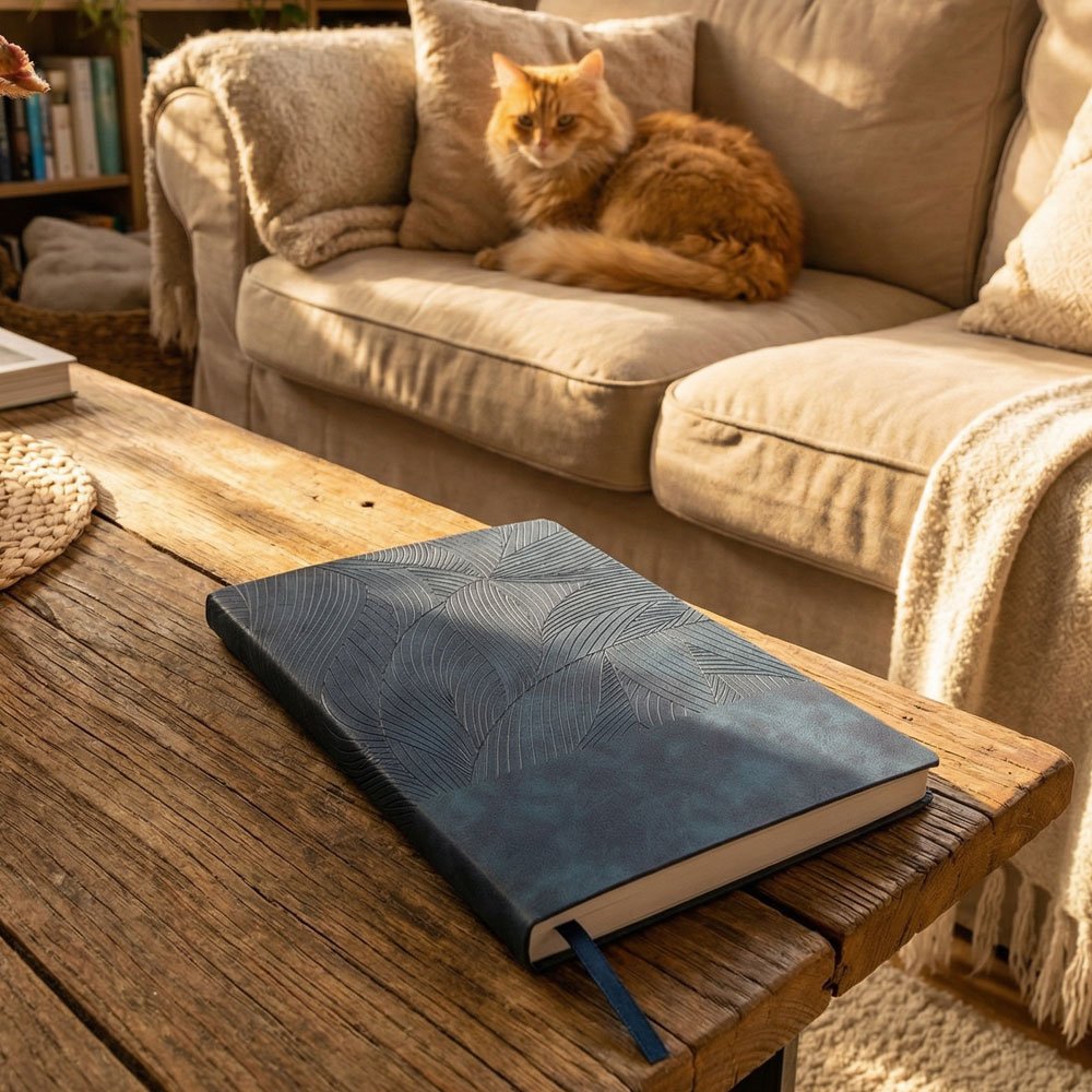 Lined notebook A5 BETH grey