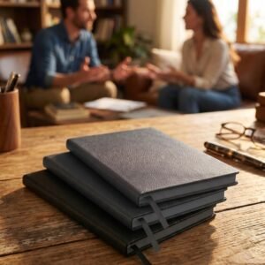 Lined notebook A5 HENRI black