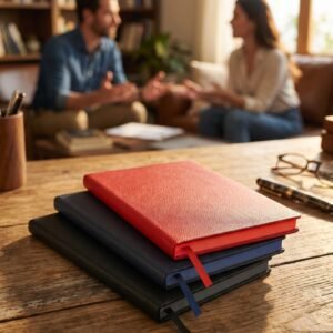 Lined notebook A5 HENRI red