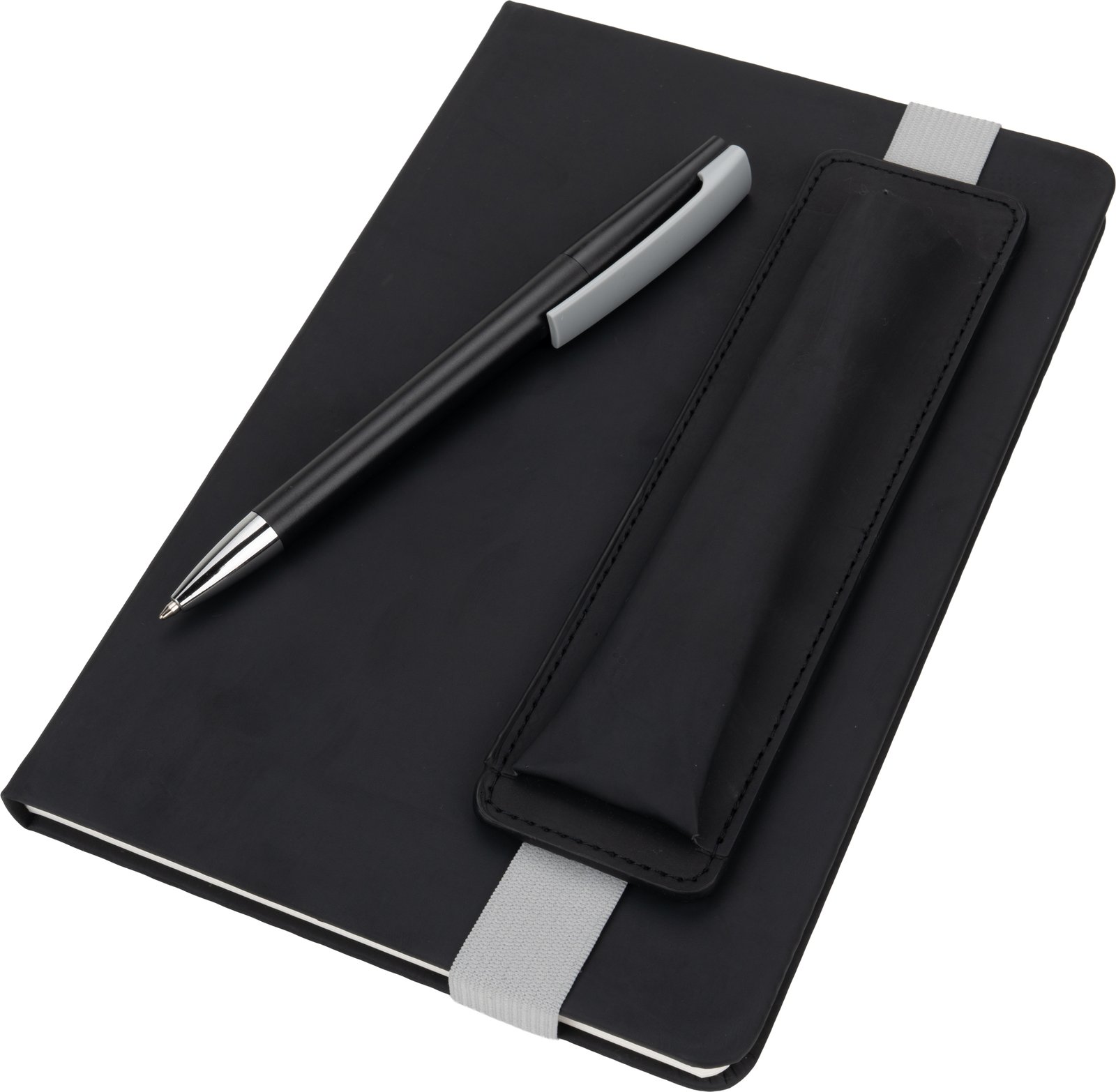 Notebook A5 lined with pen CARSON grey - Image 5
