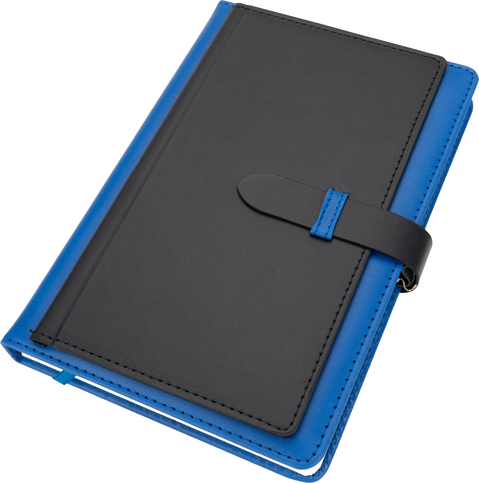 Notebook A5 lined with business card holder MARTIN blue - Image 2
