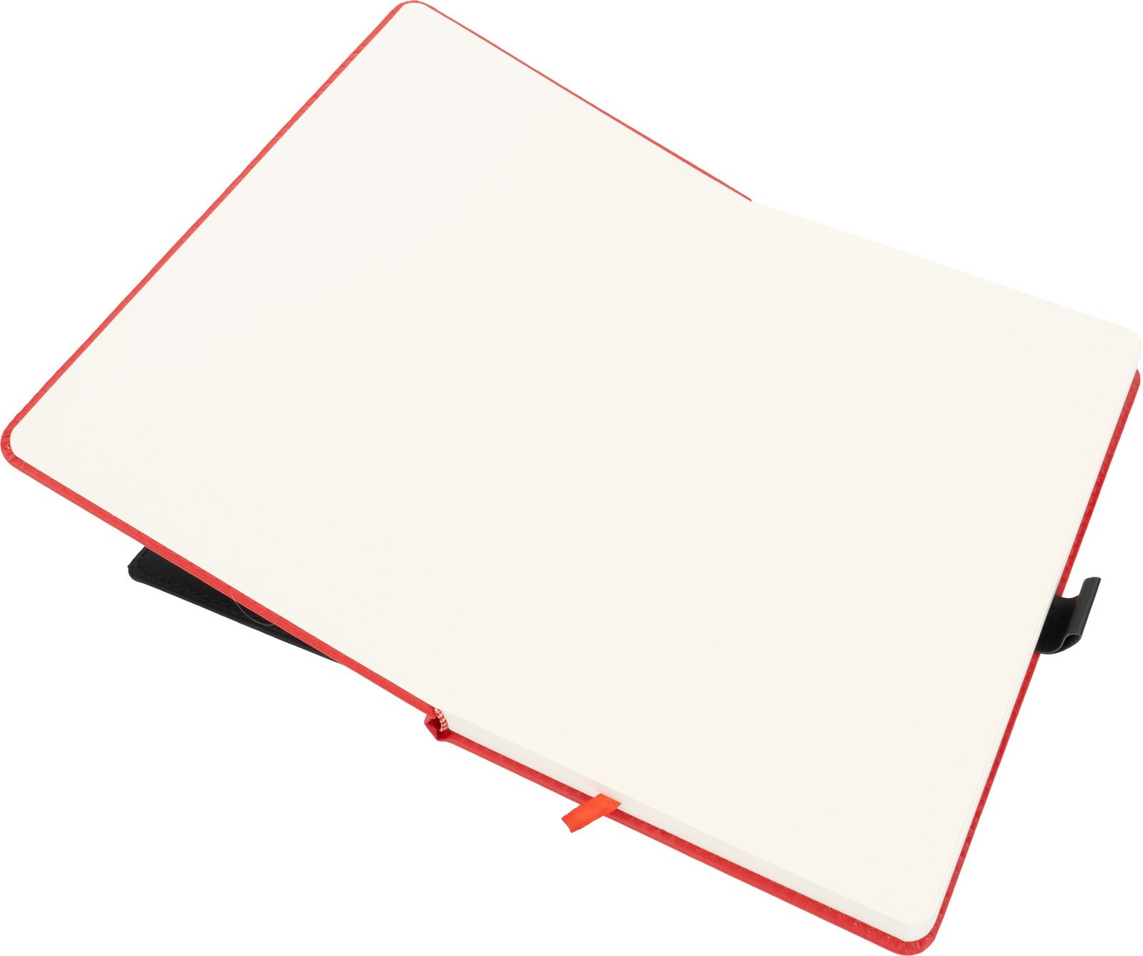 Notebook A5 lined with business card holder MARTIN red - Image 4