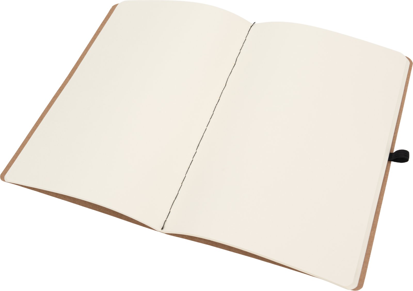 A5 notebook with blank pages and pen made of recycled materials CHLOE black - Image 3