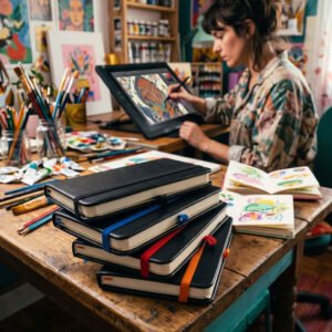 Notebook A6 lined ALEX blue