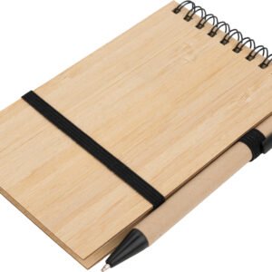 Notebook A6 blank with pen ELSA beige
