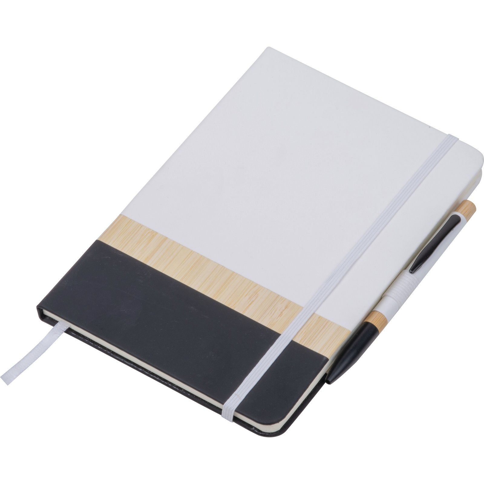 A5 Notebook with Pen made of Recycled Materials AVA white - Image 2