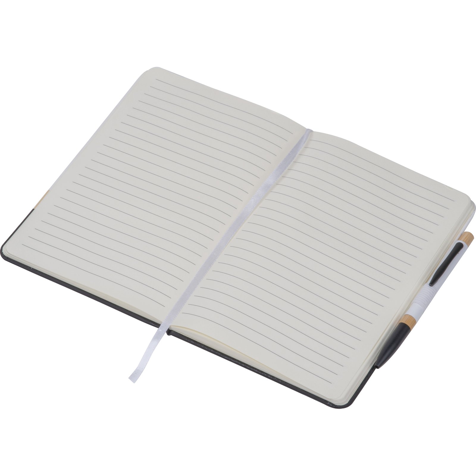A5 Notebook with Pen made of Recycled Materials AVA white - Image 3
