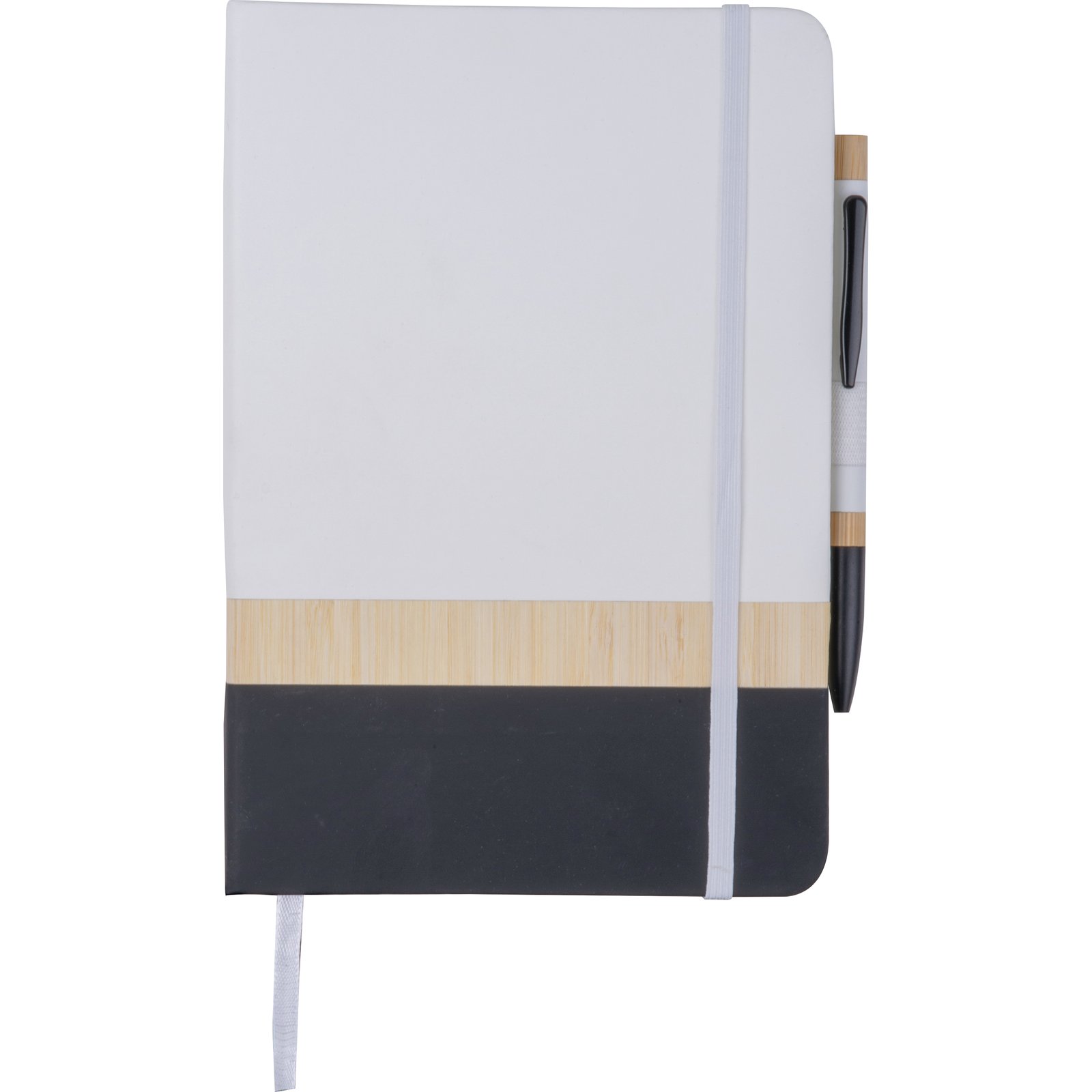 A5 Notebook with Pen made of Recycled Materials AVA white - Image 4