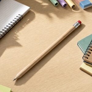 Pencil with eraser STEFAN brown