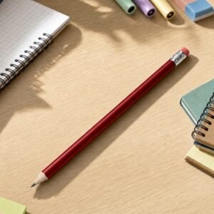 Pencil with eraser STEFAN red
