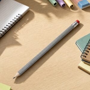 Pencil with eraser STEFAN grey
