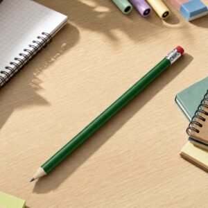 Pencil with eraser STEFAN green