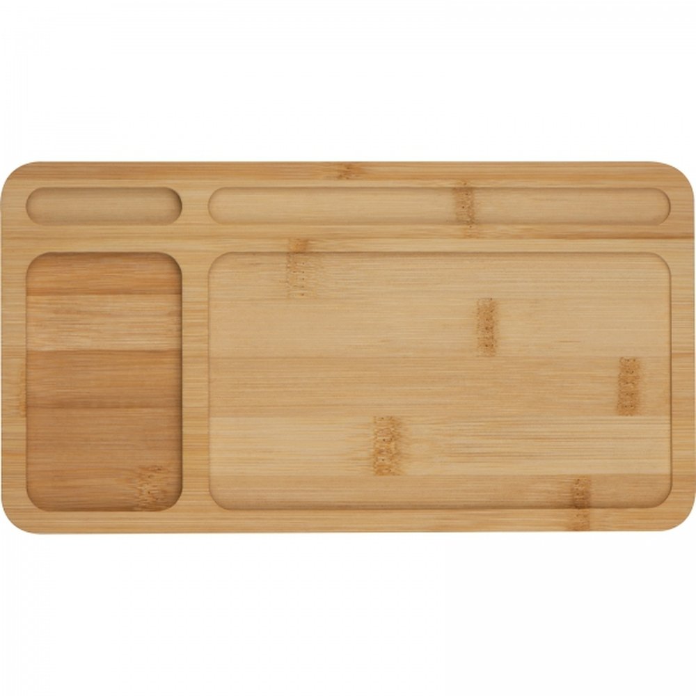 Desk organizer with wireless charger ISABELLE beige - Image 2