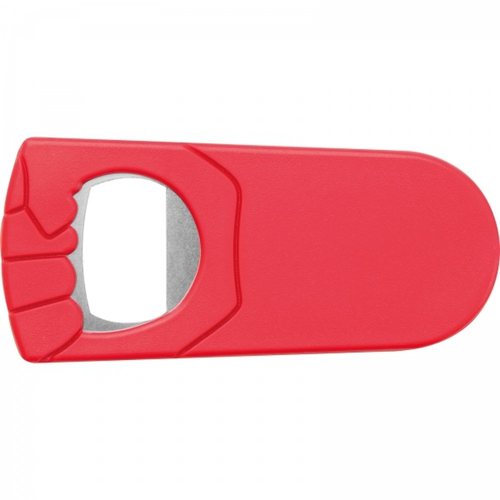Plastic bottle opener UGO red - Image 4