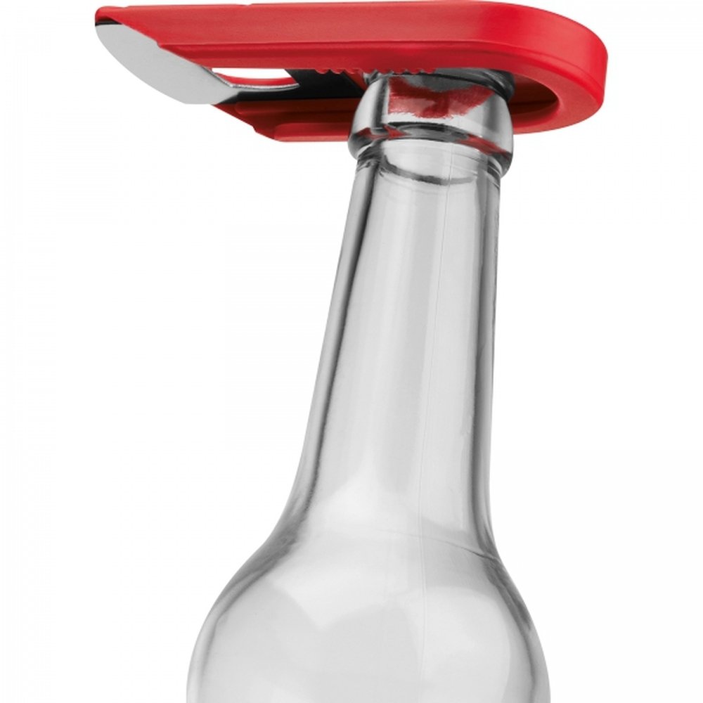 Plastic bottle opener UGO red - Image 5