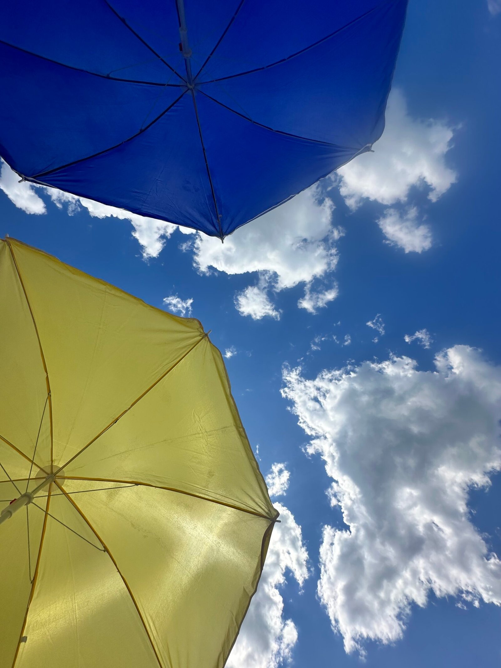 Beach umbrella ø145 cm BEATE blue - Image 5