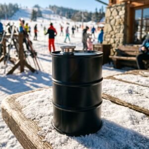 Hip flask 600 ml barrel BLAIR black