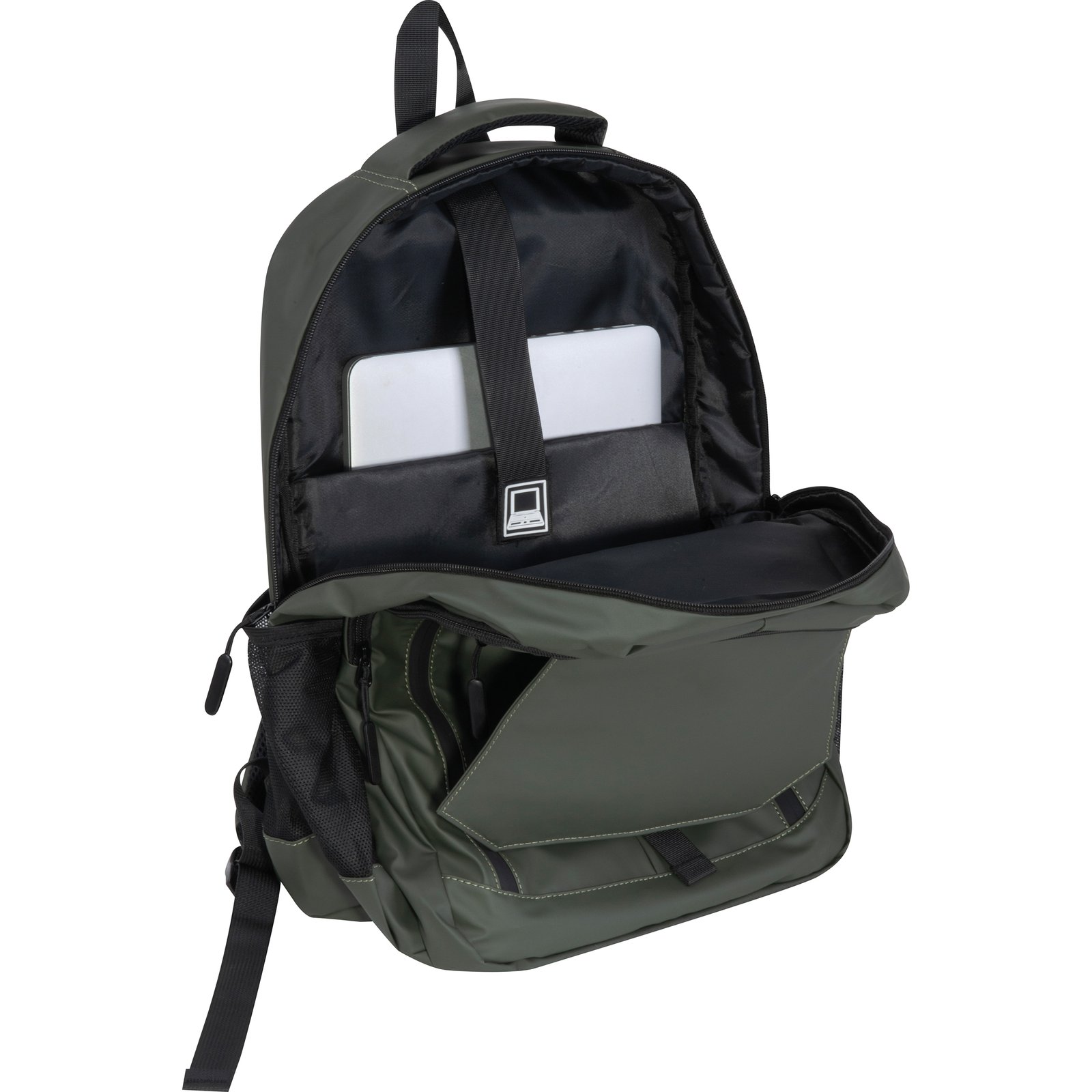 Laptop backpack GERDA khaki - Image 4