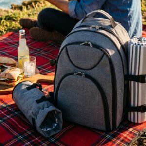 Picnic backpack for 4 people EARL dark grey
