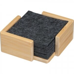 Felt coasters 10 pcs CELESTE dark grey