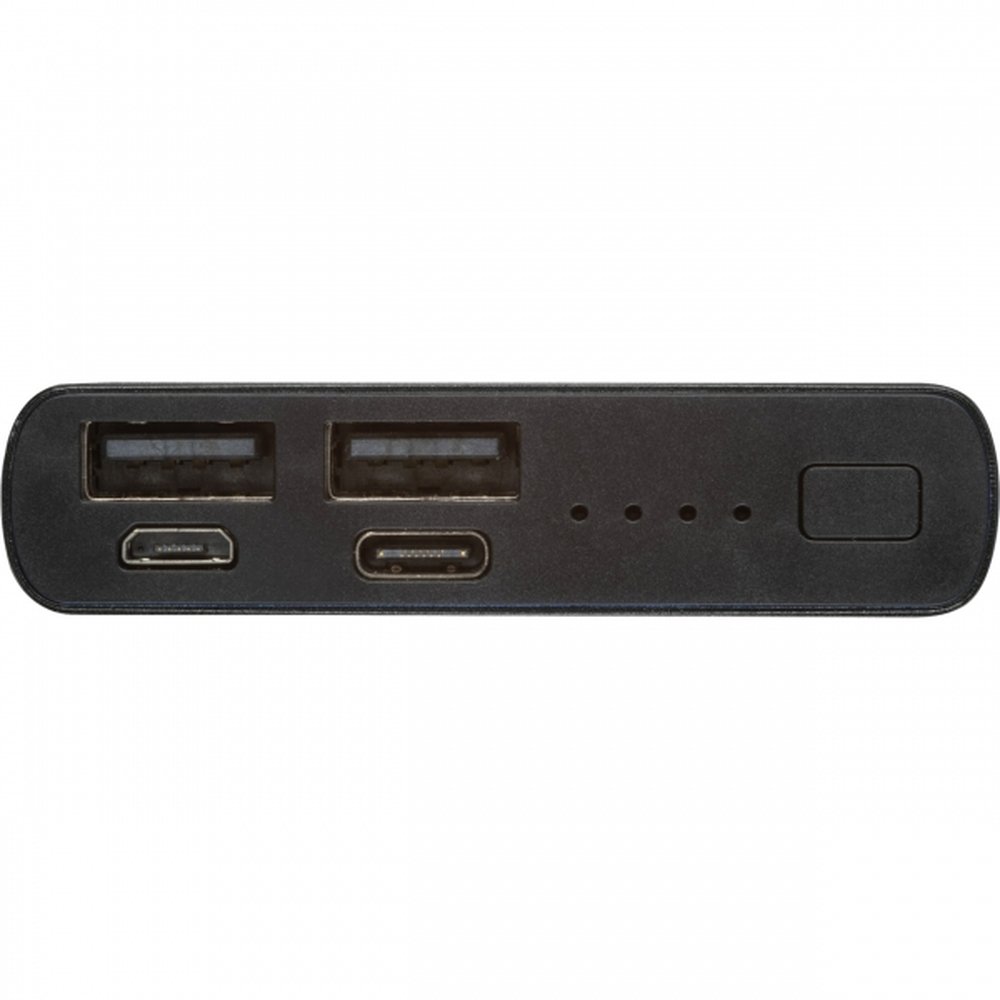 10000 mAh Power Bank made of Recycled Aluminum GIORGIA black - Image 4