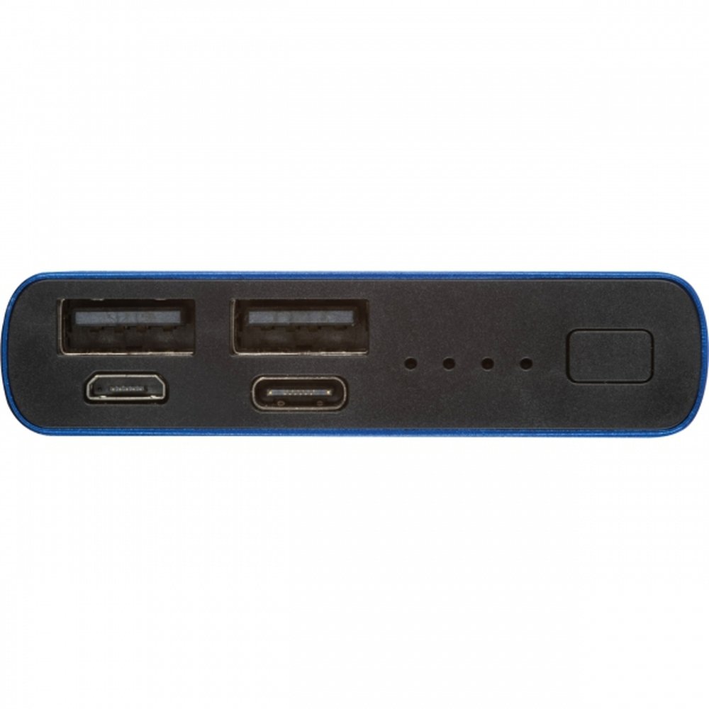 10000 mAh Power Bank made of Recycled Aluminum GIORGIA blue - Image 4